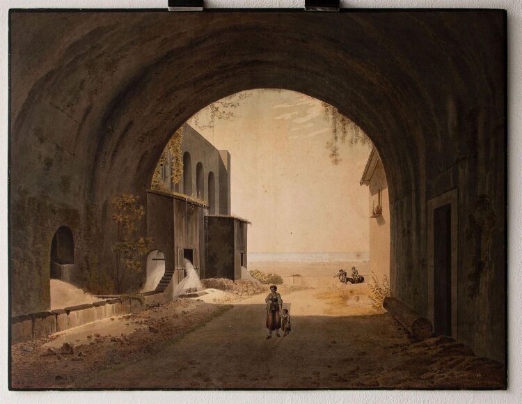 Heiligtum des Hercules Victor Tivoli 1833 Aquarell unbekannt