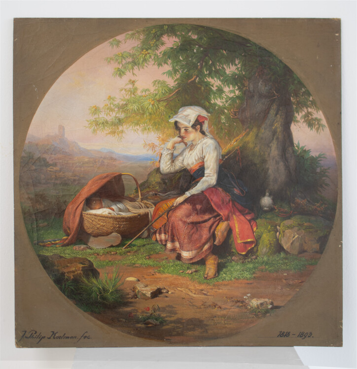 Jan Philip Koelman - Italia, Allegorie - o.J. - Öl auf Holz