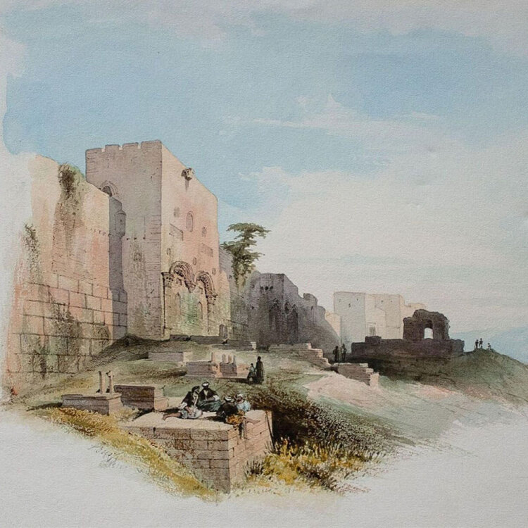 Carl Ferdinand Busse - Das Goldene Tor, Jerusalem - o.J. - Aquarell