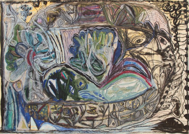 Erika Dobslaff - ohne Titel - 1977 - Mischtechnik auf Papier