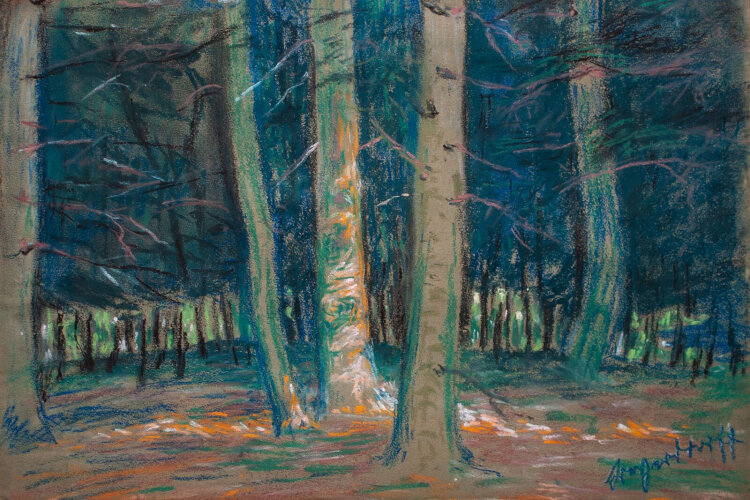 Elfriede Beyersdorff - Waldlandschaft - o.J. - Pastell