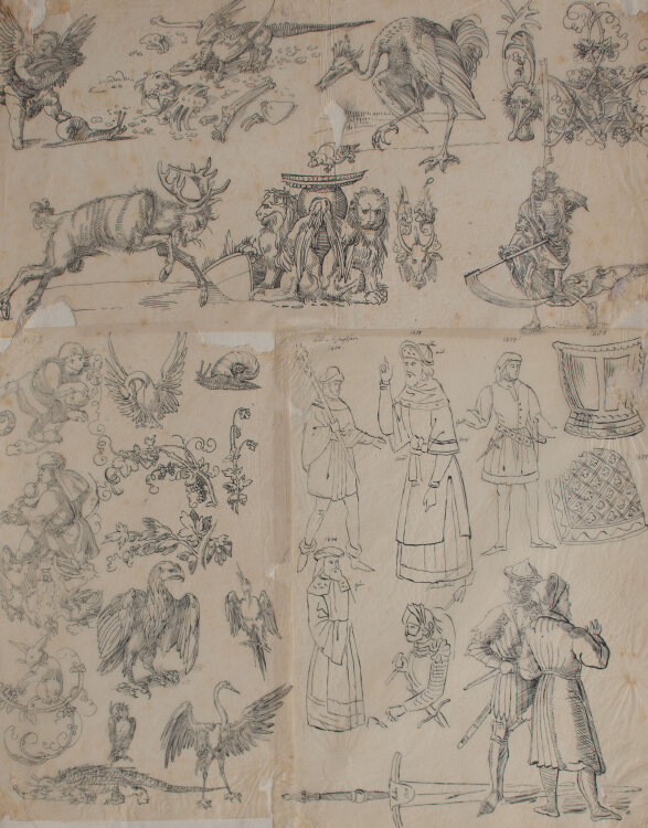August Richter - Drei Biblische Szenen - o.J. - Tusche auf Büttenpapier