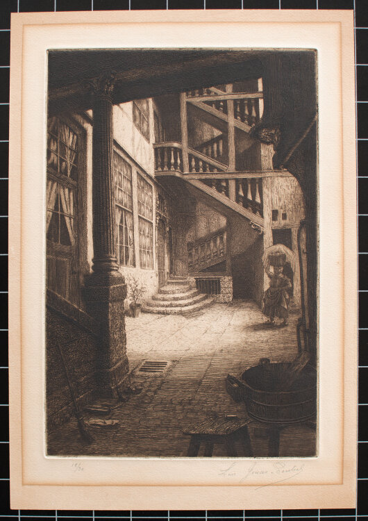 Louis Jouas-Poutrel - Innenhof in Rouen - o.J. -...