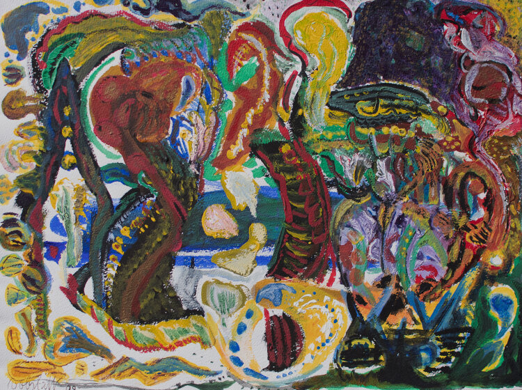 Erika Dobslaff - ohne Titel - 1992 - Mischtechnik auf Papier