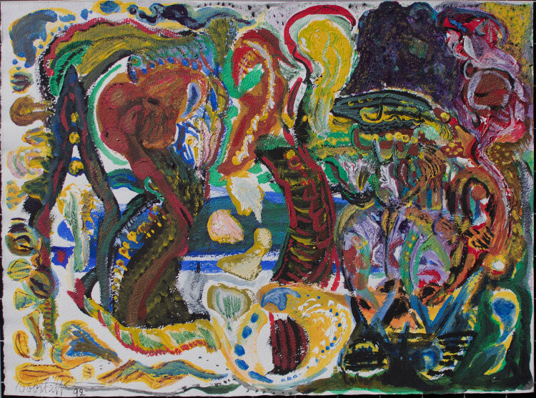 Erika Dobslaff - ohne Titel - 1992 - Mischtechnik auf Papier