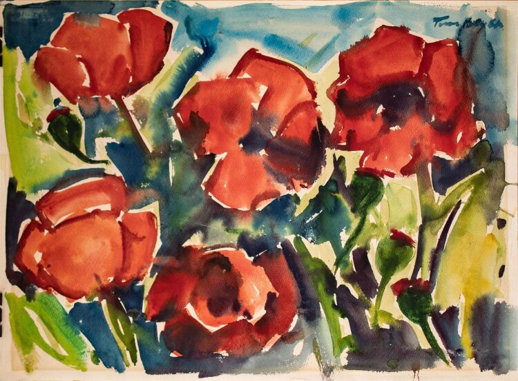 Tom Beyer - Mohnblumen - o.J. - Aquarell