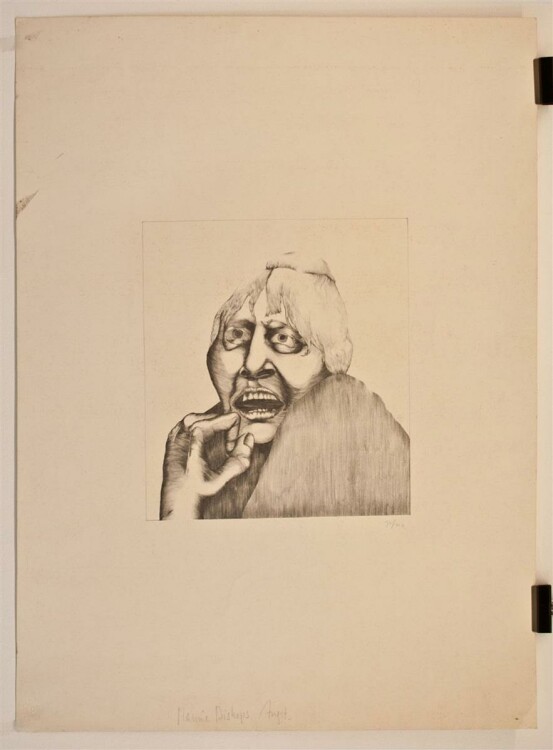 Ulrich Zeh - Mamie Bishops Angst - 1972 - Bleistift
