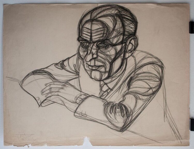 Fritz Tröger - Männerporträt - 1928 - Zeichnung