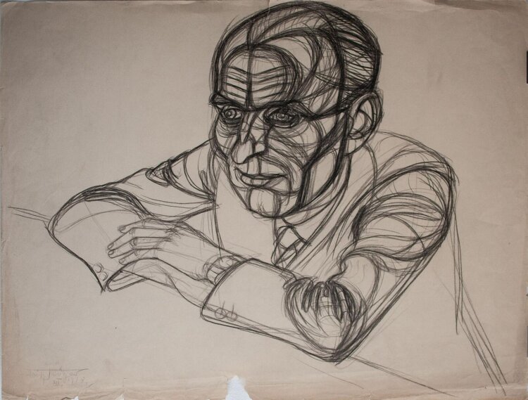 Fritz Tröger - Männerporträt - 1928 - Zeichnung