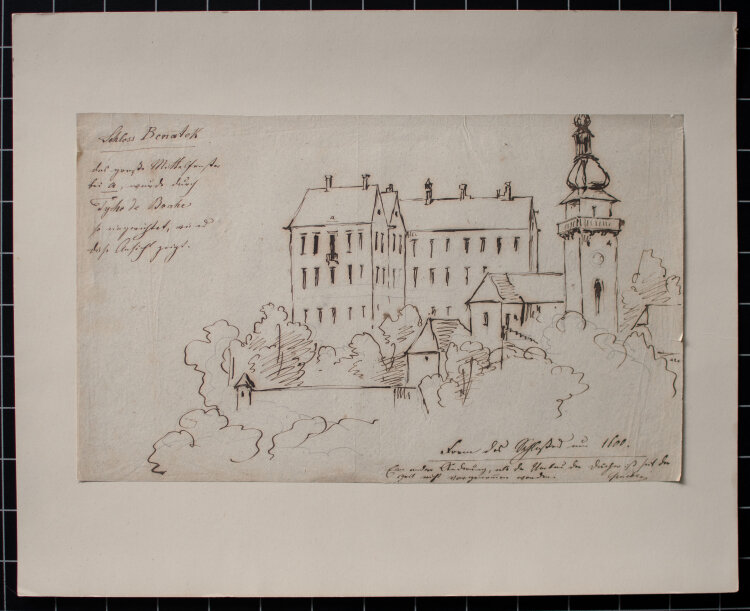 Unbekannt - Schloss Benatek um 1600 - o.J. - Tinte,...