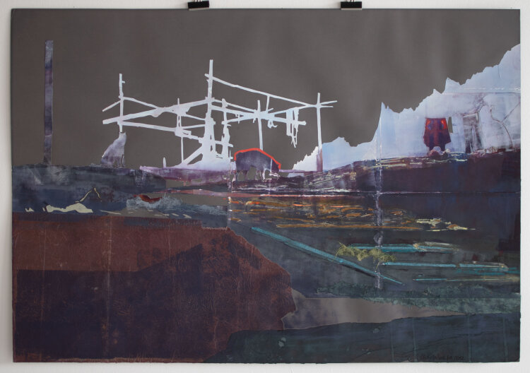 Christiane Wachter - Uummannaq II - 2012 - Collage, Mischtechnik auf Karton