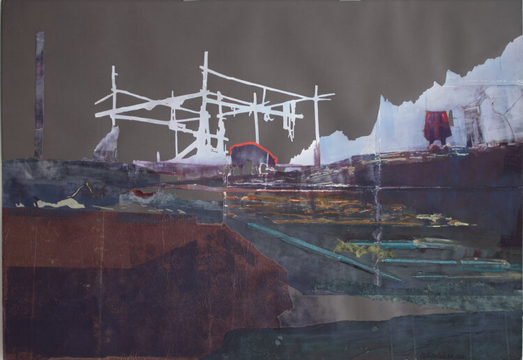 Christiane Wachter - Uummannaq II - 2012 - Collage, Mischtechnik auf Karton