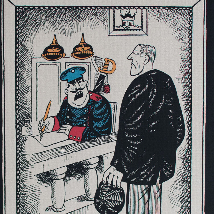 Horst Schrade - Humoristische Darstellung - 1980 - Druckgrafik auf Papier