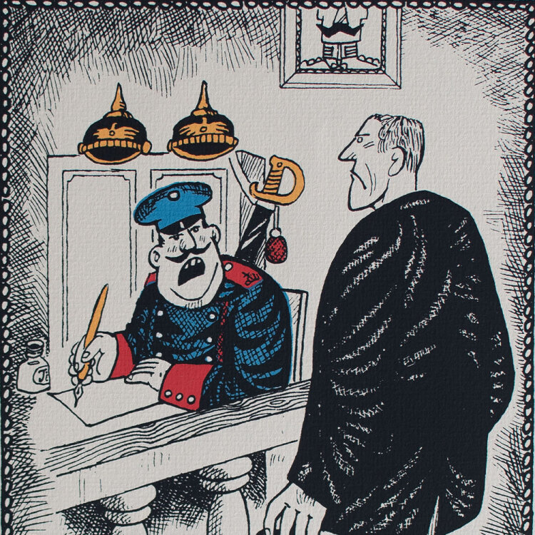 Horst Schrade - Humoristische Darstellung - 1980 - Druckgrafik auf Papier