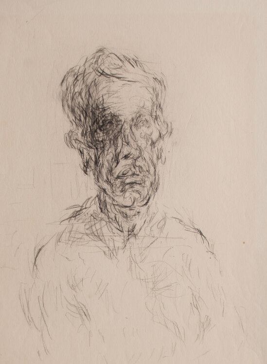 Karlheinz Schäfer - Portrait eines Mannes - 1966 - Kohlestift