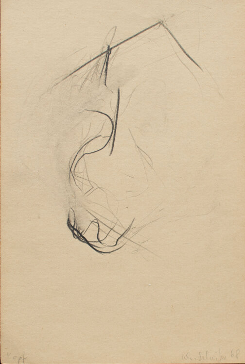 Karlheinz Schäfer - Kopf - 1968 - Graphitstift