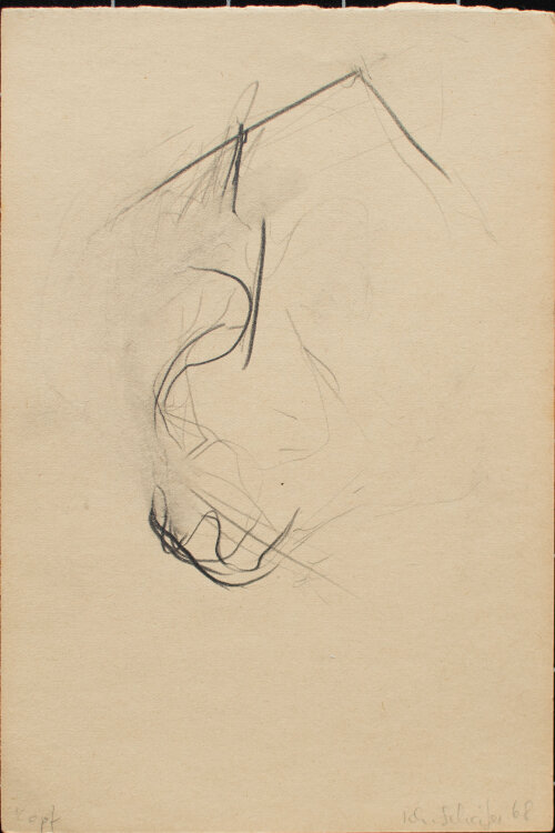 Karlheinz Schäfer - Kopf - 1968 - Graphitstift