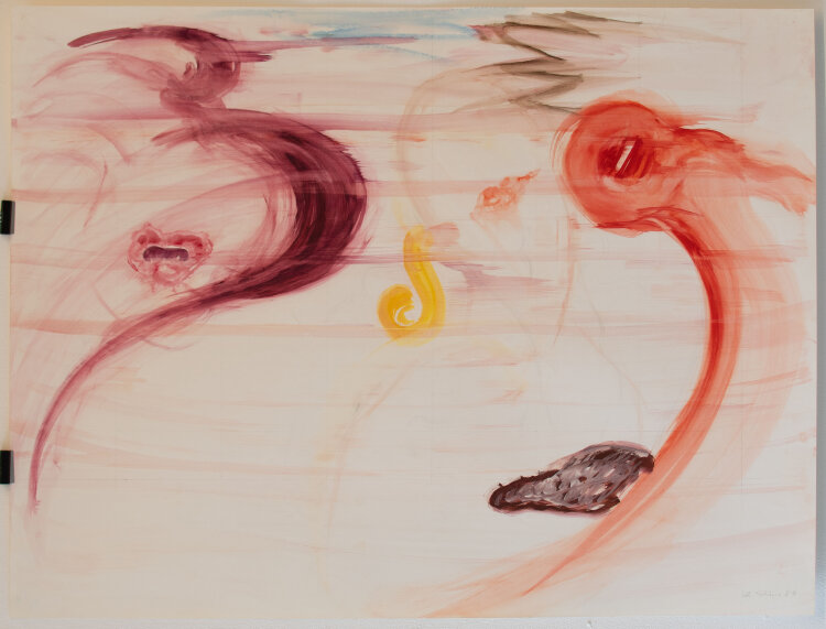 Karlheinz Schäfer - Boticellis Geburt der Venus (3) - 1980 - Acryl und Graphitstift