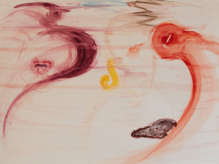 Karlheinz Schäfer - Boticellis Geburt der Venus (3) - 1980 - Acryl und Graphitstift