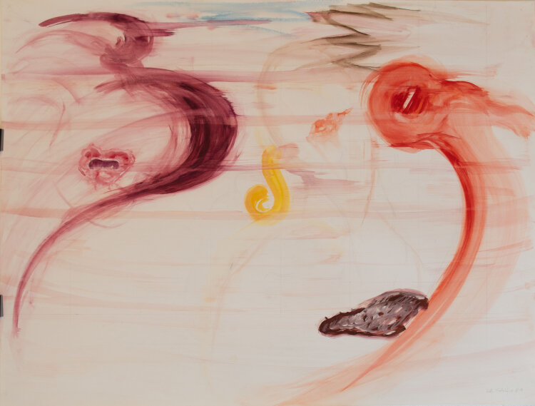 Karlheinz Schäfer - Boticellis Geburt der Venus (3) - 1980 - Acryl und Graphitstift