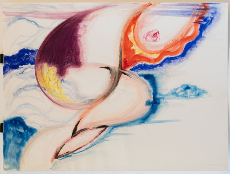 Karlheinz Schäfer - Boticellis Geburt der Venus (2) - 1980 - Acryl und Graphitstift