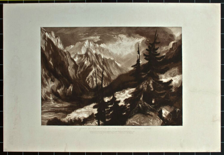 William Turner - The Source of the Arveron - 1858 - Lithografie