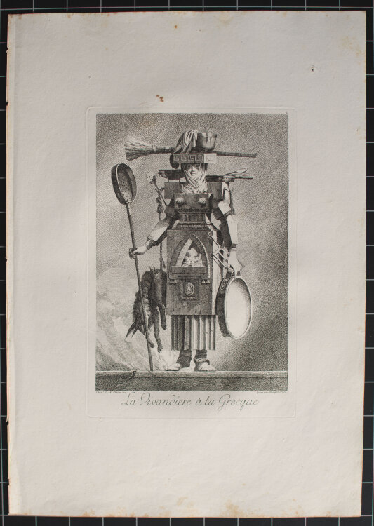 Ennemond Alexandre Petitot - La Vivandiere à la Greque - 1771 - Radierung auf Büttenpapier