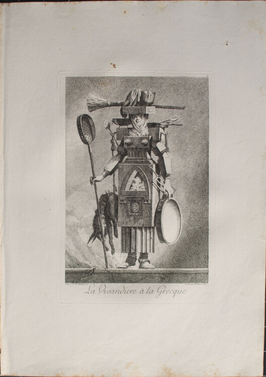 Ennemond Alexandre Petitot - La Vivandiere à la Greque - 1771 - Radierung auf Büttenpapier