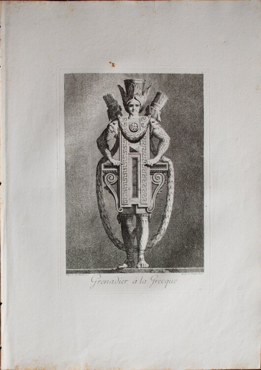 Ennemond Alexandre Petitot - Grenadier à la Greque - 1771 - Radierung auf Büttenpapier
