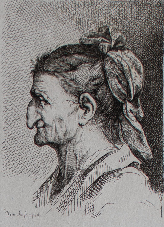 Benigno Bossi - Aus: Fisonomie Possibili. Parte Prima - 1776 - Radierung auf Büttenpapier