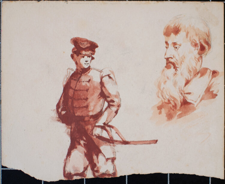 Józef Teofil Smolinski - Männerstudien - o. J. - Aquarell, Kohle