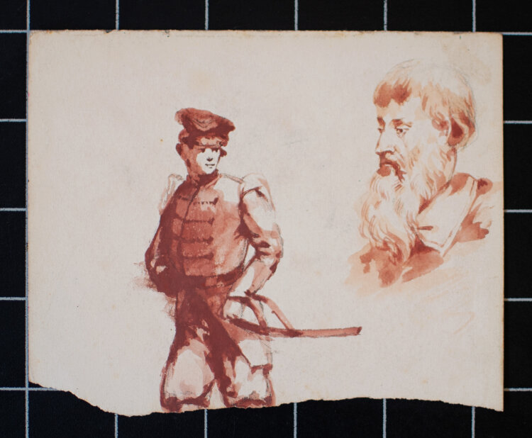 Józef Teofil Smolinski - Männerstudien - o. J. - Aquarell, Kohle
