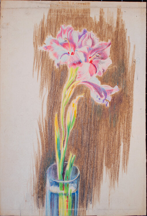 Józef Teofil Smolinski - Iris im Glas - o. J. - Wachskreiden