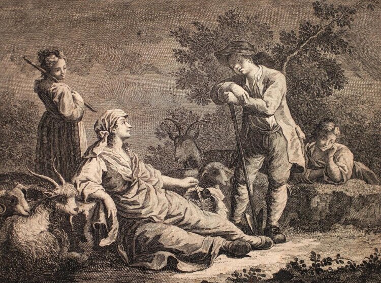 Francesco del Pedro - Pastorale Szene - o.J. - Kupferstcih
