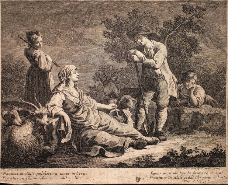 Francesco del Pedro - Pastorale Szene - o.J. - Kupferstcih