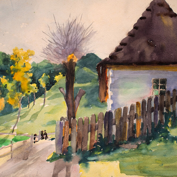 Józef Teofil Smoliński - Landschaft mit Bauernhaus...