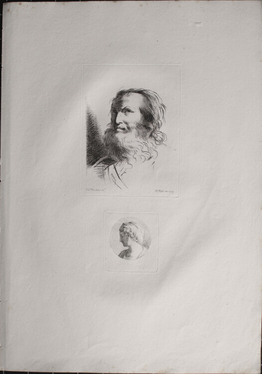 Benigno Bossi - Zwei Porträts - 1773 - Radierung auf Büttenpapier