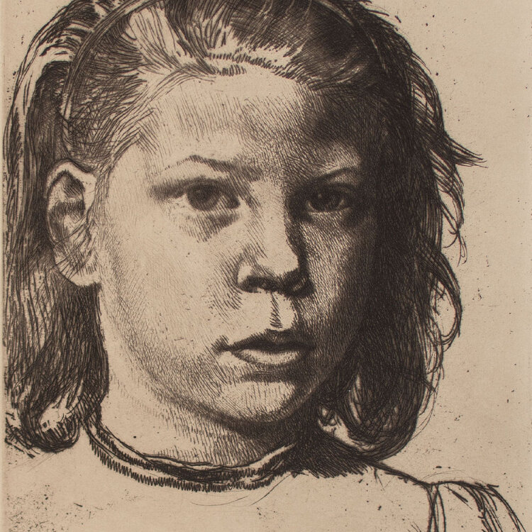 Leopold von Kalckreuth d.J. - Ninne als Kind - 1905 - Radierung