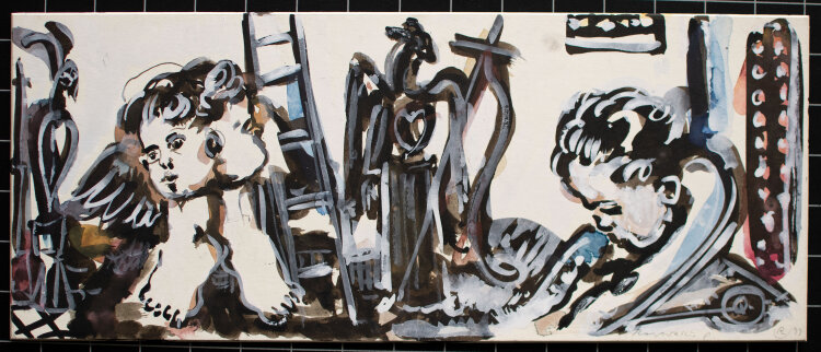 Rolf Walter - Putten, Entwurfzeichnung - 1999 - Aquarell auf festem Karton