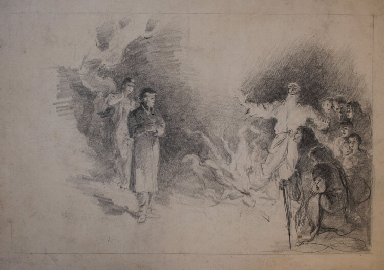 Józef Teofil Smolinski - Religiöse Szene - o. J. - Bleistift, Graphit