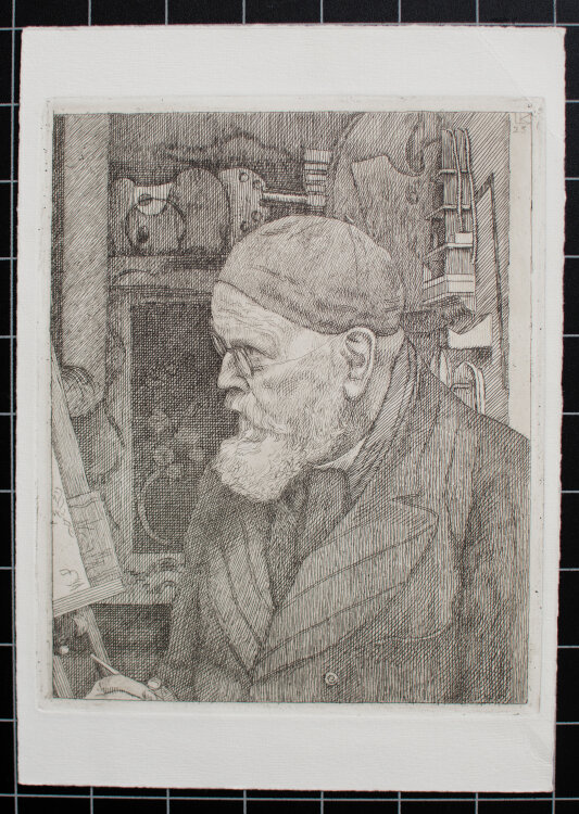 Leopold von Kalckreuth d.J. - Selbstporträt - 1923 - Radierung