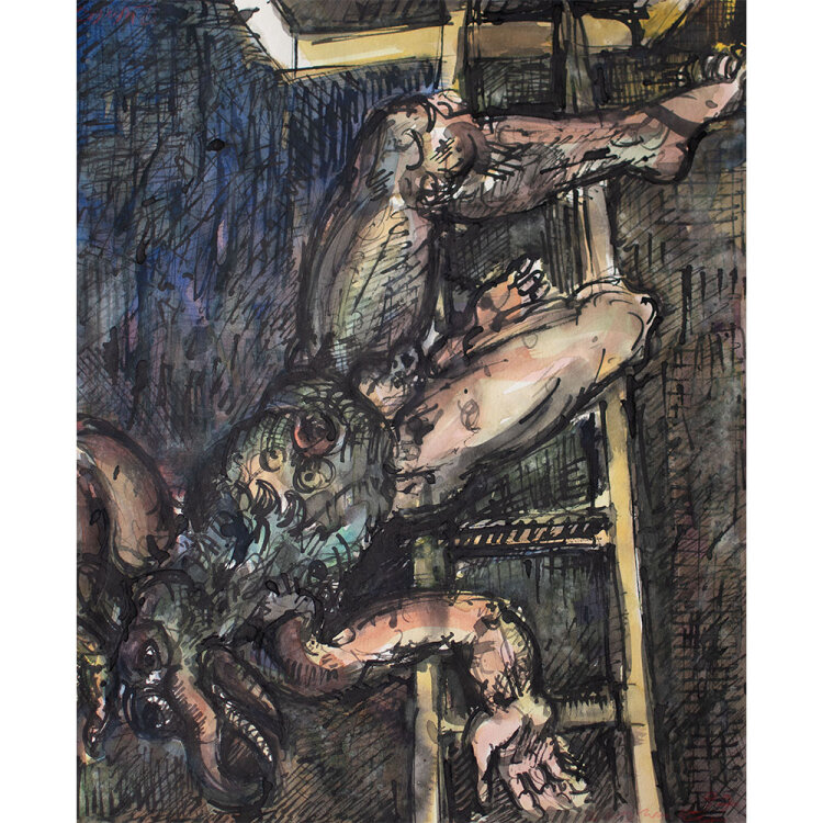 Rolf Walter - Fallender - 1997 - Aquarell