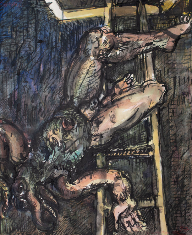 Rolf Walter - Fallender - 1997 - Aquarell