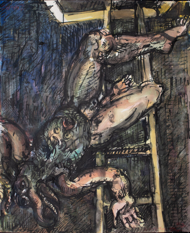 Rolf Walter - Fallender - 1997 - Aquarell