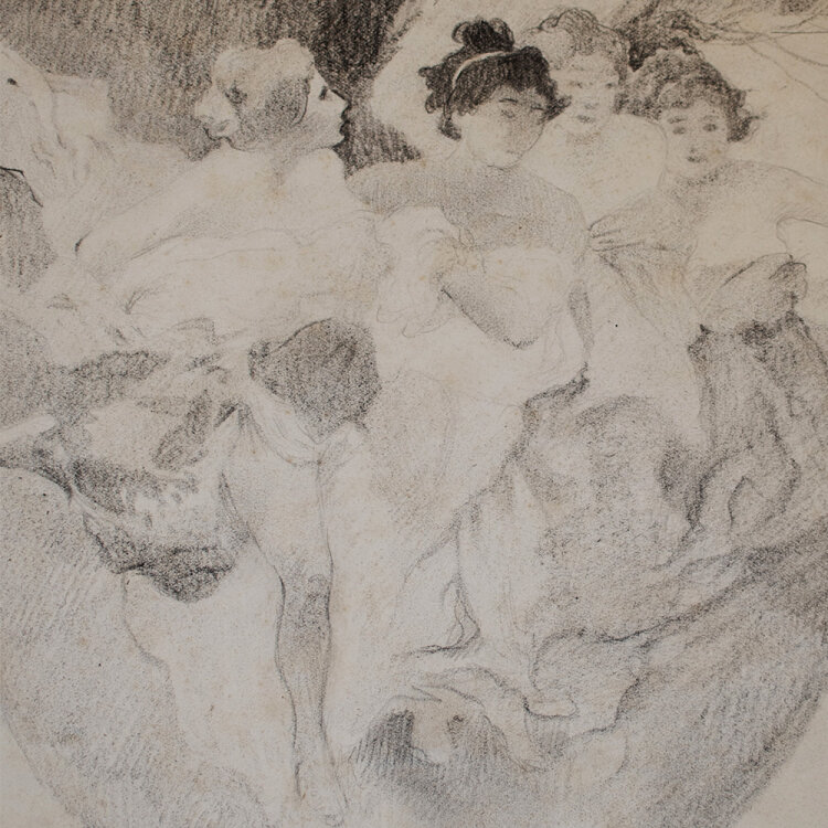 Józef Teofil Smolinski - Tänzerinnen - um 1900 - Bleistift