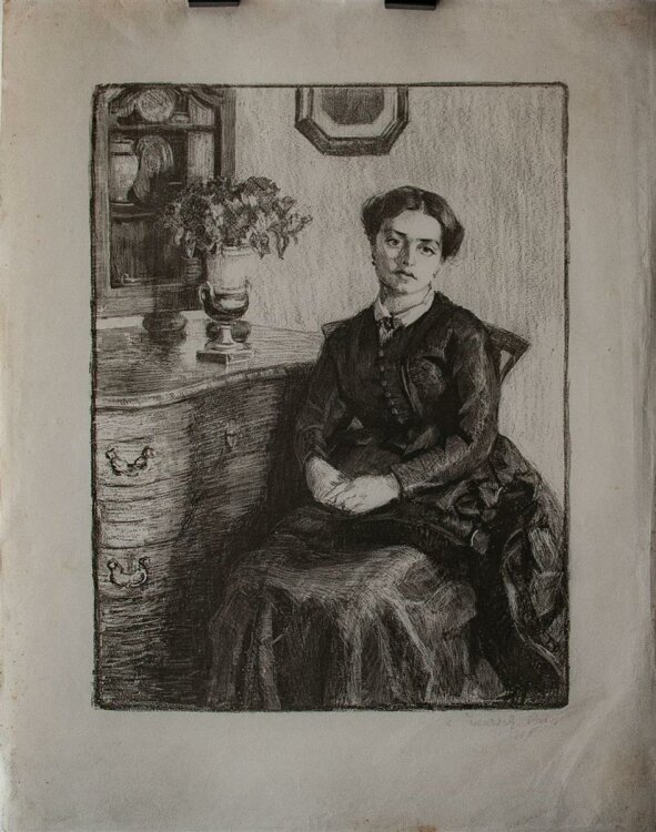 Rose Friedrich - Weibliches Porträt - Lithographie -...