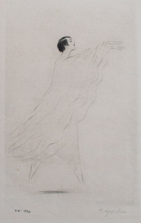 Ernst Oppler - Gertrud Falke - o.J. - Radierung auf Büttenpapier