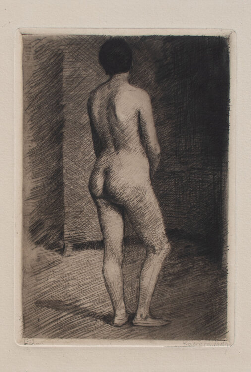 Leopold von Kalckreuth d.J. - Weiblicher Akt - o.J. - Radierung auf Büttenpapier