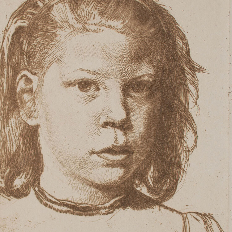Leopold von Kalckreuth d.J. - Ninne als Kind - 1905 - Radierung