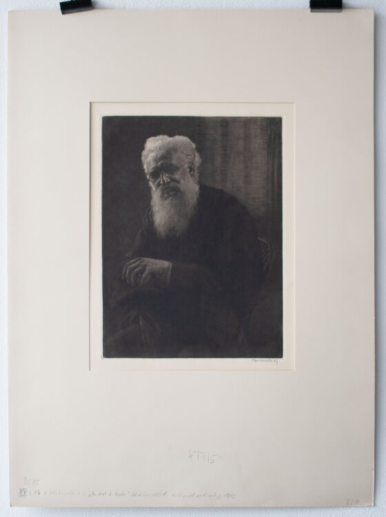 Leopold von Kalckreuth d.J. - Porträt Ewald Hecker, Mediziner - 1903 - Mezzotinto